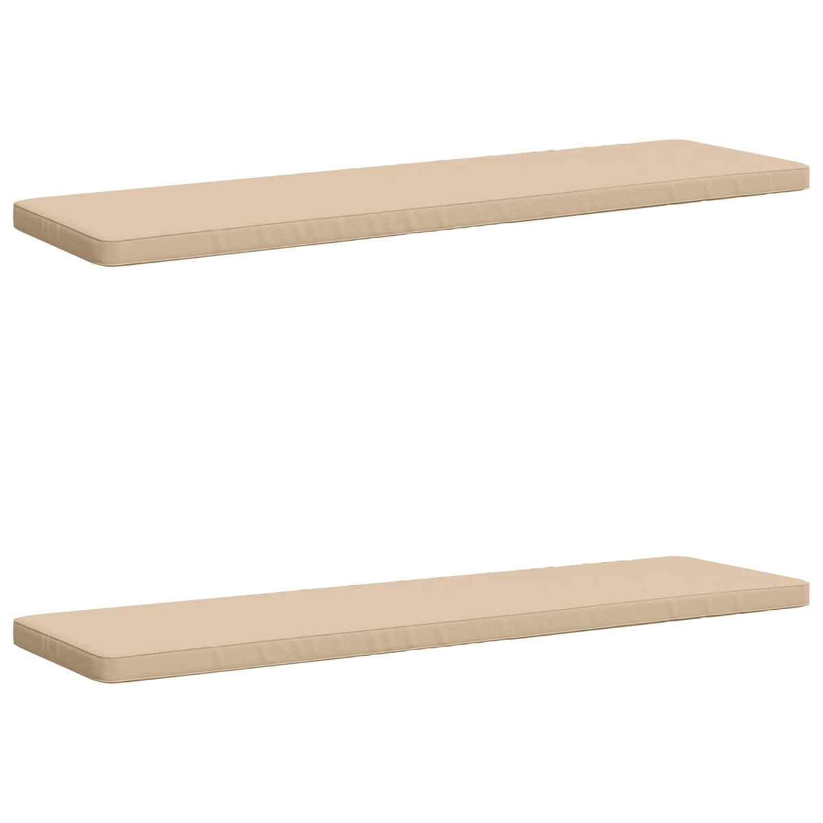 Vidaxl 2-delige bankkussens vught 2 st 100% polyester crèmekleurig