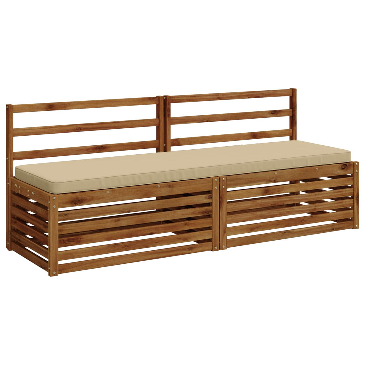 Vidaxl 1-delig bankkussen vught 100% polyester beige 200 x 50 x 5 cm
