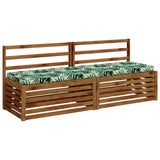 Vidaxl 2-delige bankkussens vught 2 st 100% polyester bladpatroon