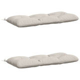 Vidaxl 2-delige bankkussens vianen 100% polyester wit 100 x 50 x 12 cm