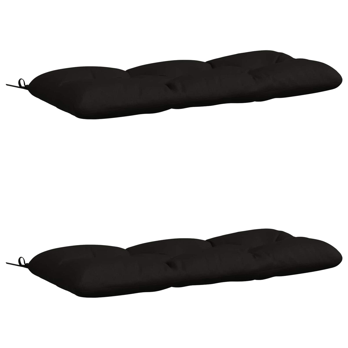 Vidaxl 2-delige bankkussens vianen 100% polyester zwart