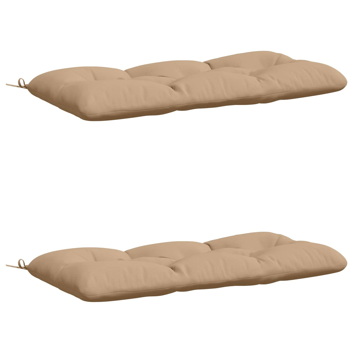Vidaxl 2-delige bankkussens vianen 100% polyester zand