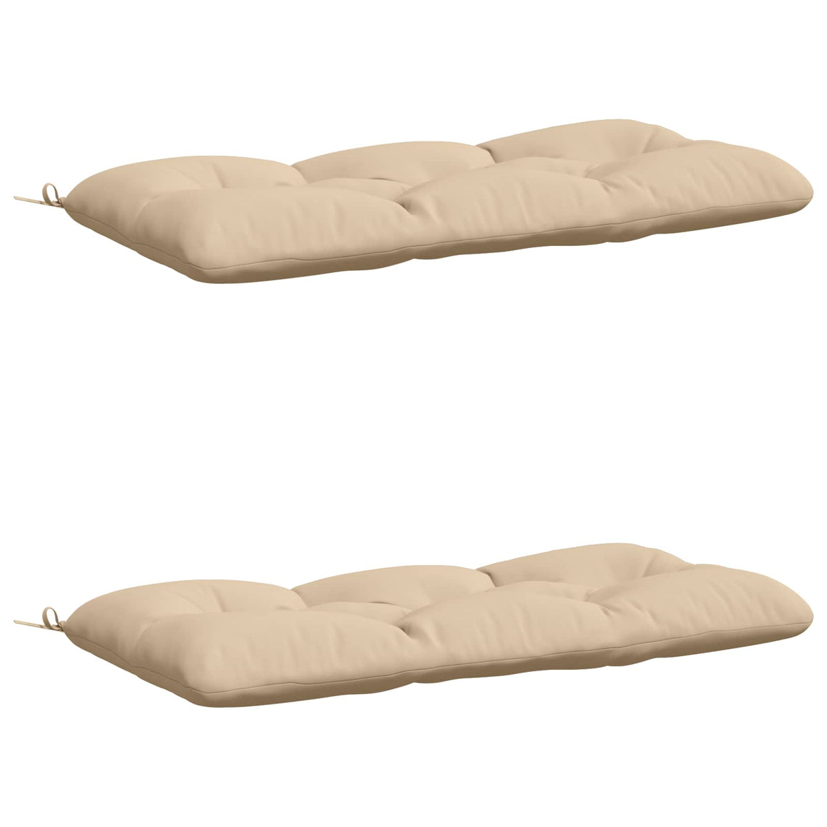 Vidaxl 2-delige bankkussens vianen 100% polyester crèmekleurig