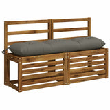 Vidaxl bankkussen vianen 100% polyester grijs 110 x 30 x 12 cm