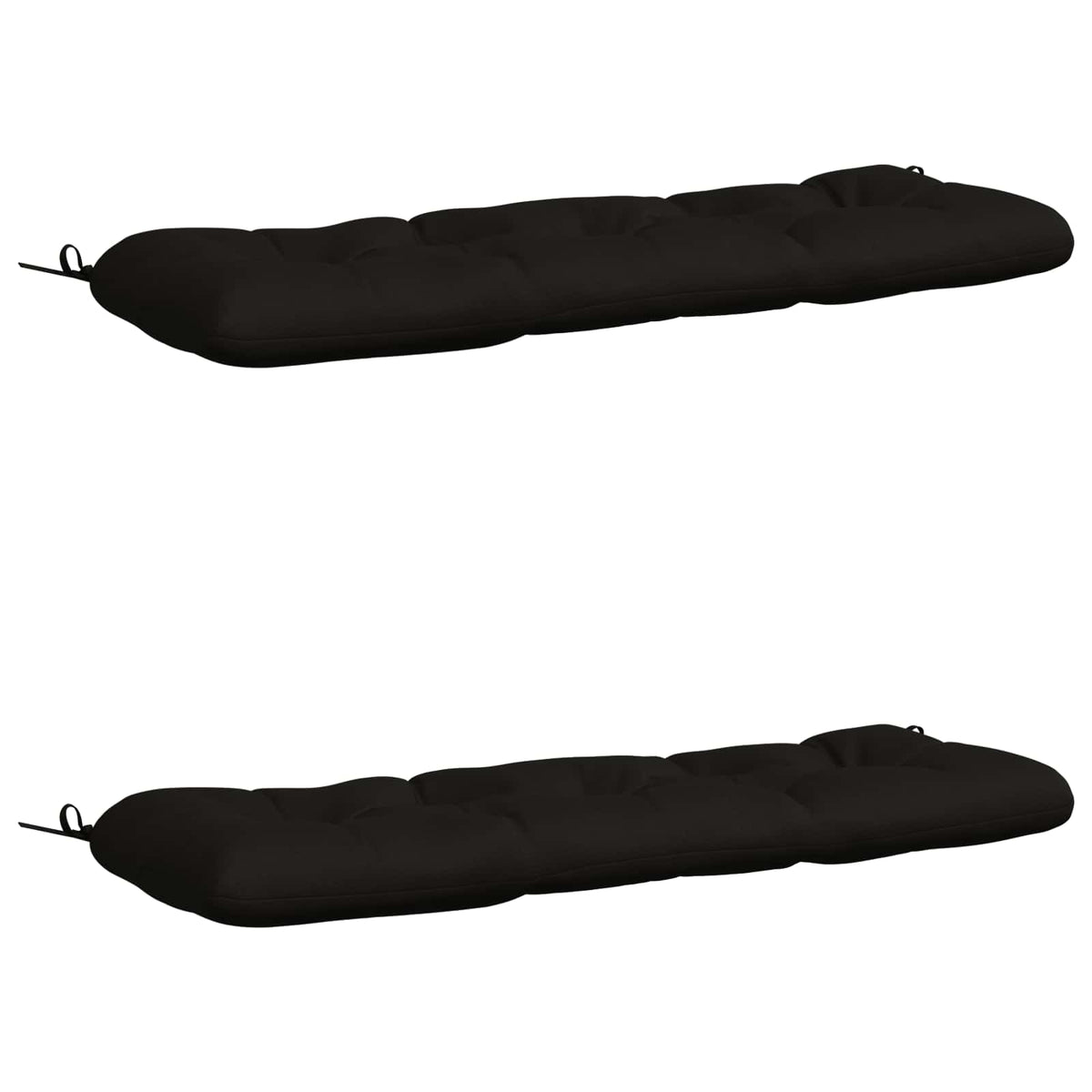 Vidaxl 2-delige bankkussens vianen 100% polyester zwart
