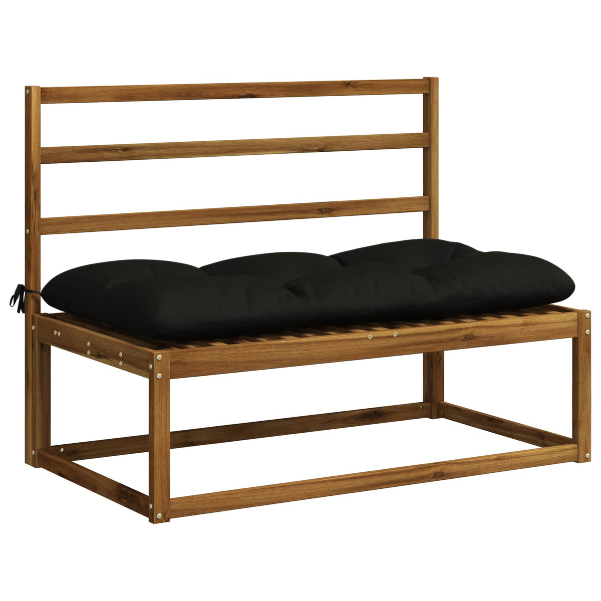 Vidaxl bankkussen vianen 100% polyester zwart 110 x 60 x 12 cm