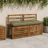 Vidaxl bankkussen vianen 100% polyester olijfgroen 110 x 30 x 12 cm