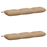 Vidaxl 2-delige bankkussens vianen 100% polyester zand
