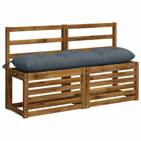 Vidaxl bank kussens vianen 2 st 100% polyester blauw 120 x 30 x 12 cm