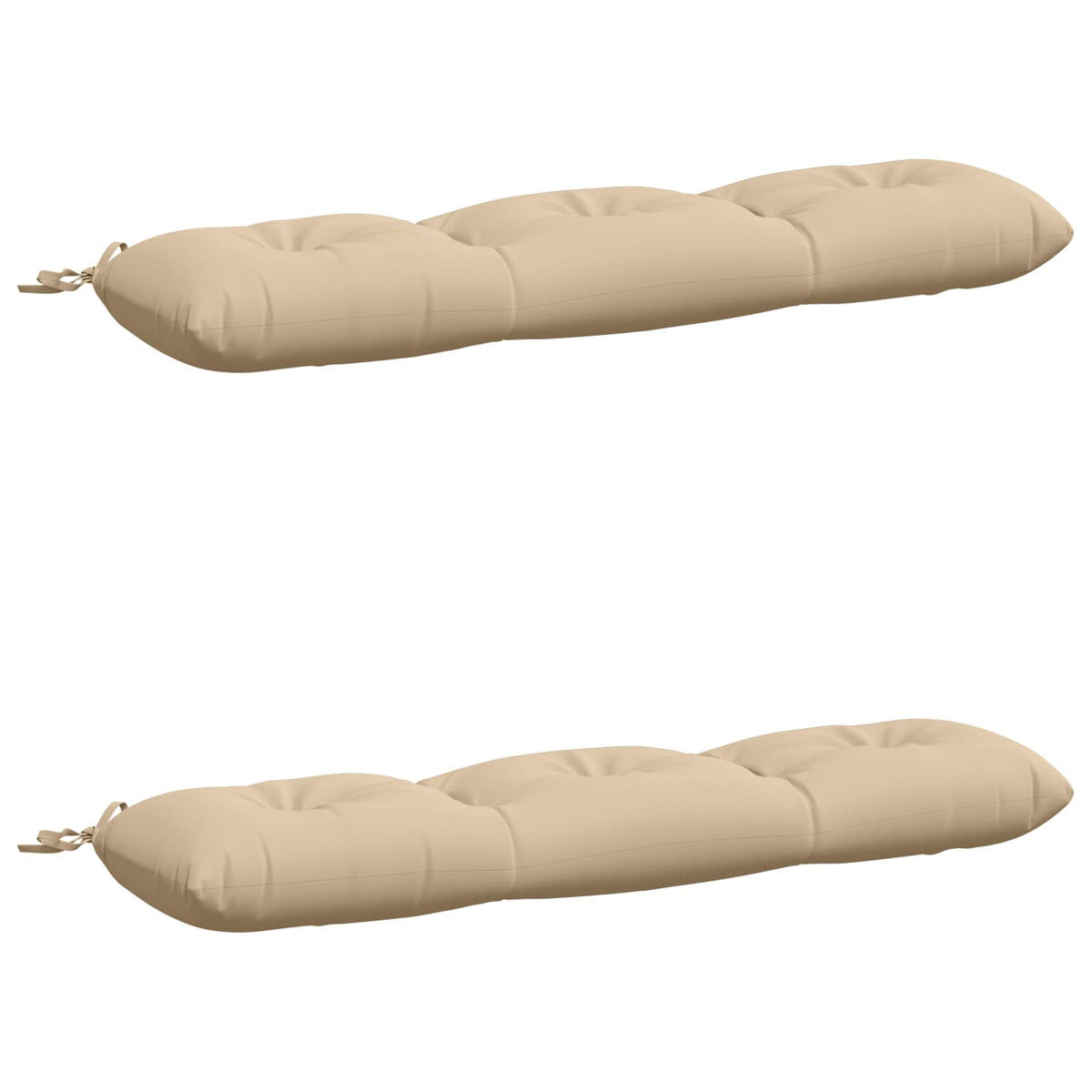 Vidaxl 2-delige bankkussens vianen 100% polyester crèmekleurig
