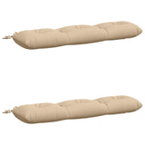 Vidaxl 2-delige bankkussens vianen 100% polyester crèmekleurig