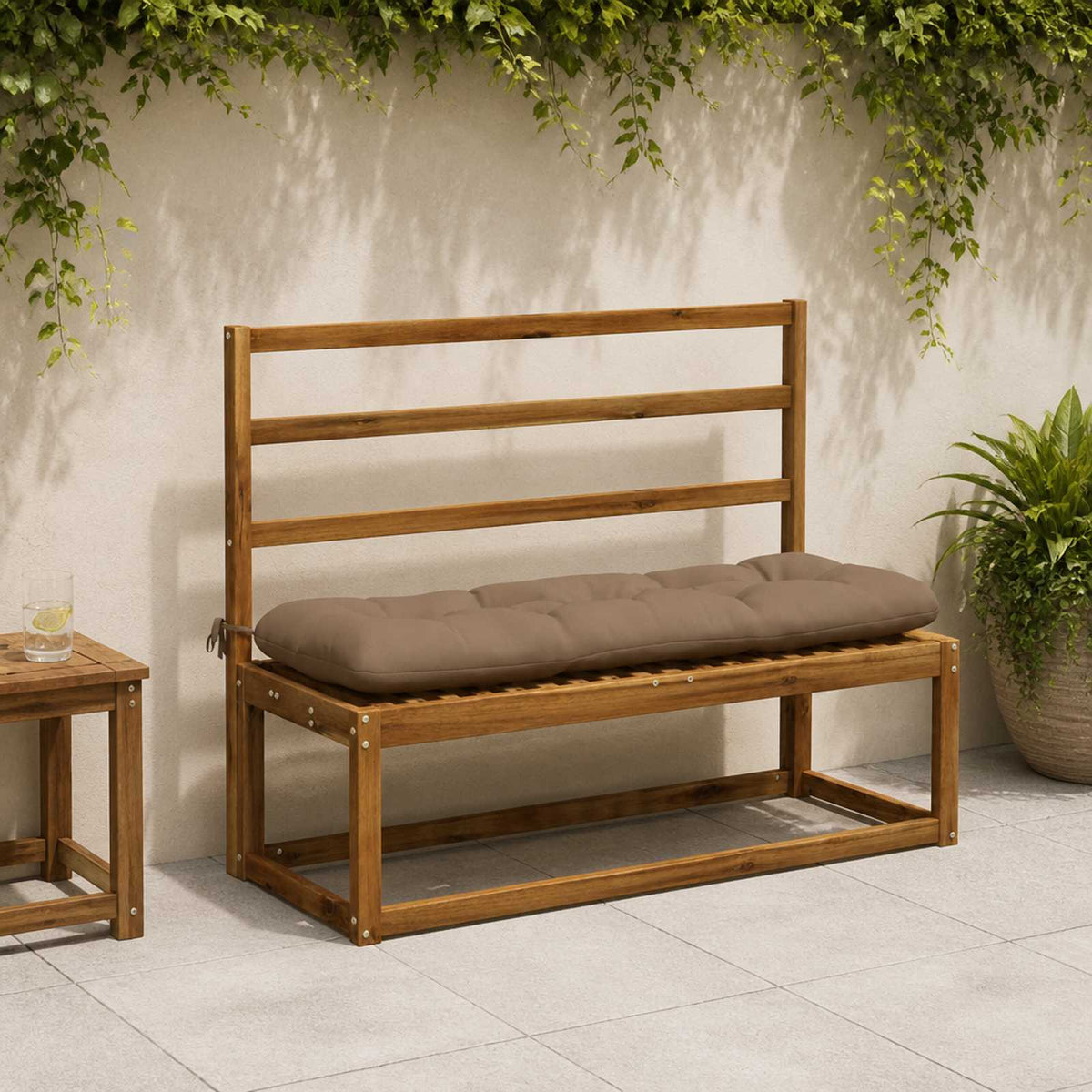 Vidaxl bankkussen vianen 100% polyester taupe 100 x 40 x 12 cm