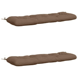 Vidaxl 2-delige bankkussens vianen 100% polyester taupe