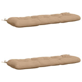 Vidaxl 2-delige bankkussens vianen 100% polyester zand
