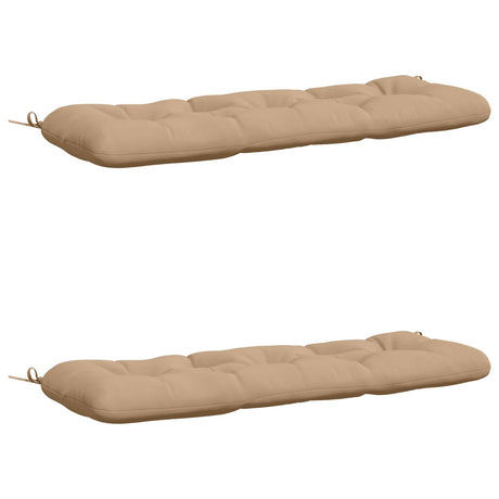 Vidaxl bank kussens vianen 2 st 100% polyester zand 120 x 40 x 12 cm