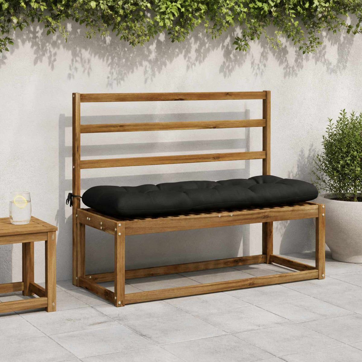 Vidaxl bankkussen vianen 100% polyester zwart 100 x 40 x 12 cm