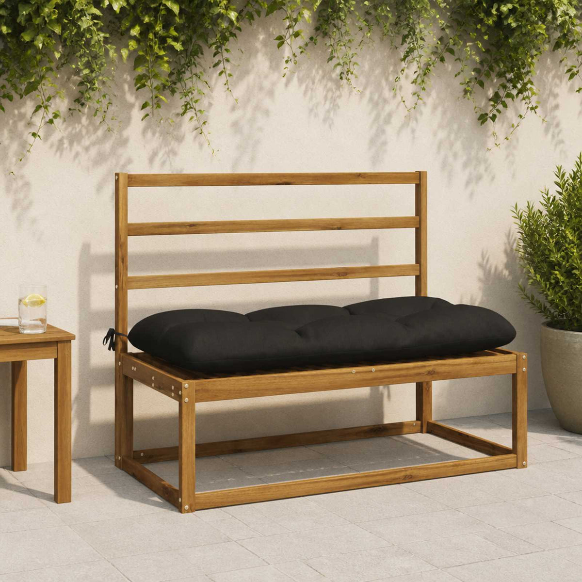 Vidaxl bankkussen vianen 100% polyester zwart 100 x 50 x 12 cm
