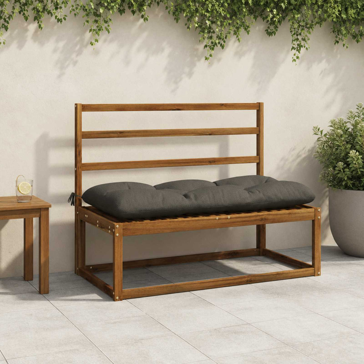 Vidaxl 2-delige bankkussens vianen 100% polyester antraciet