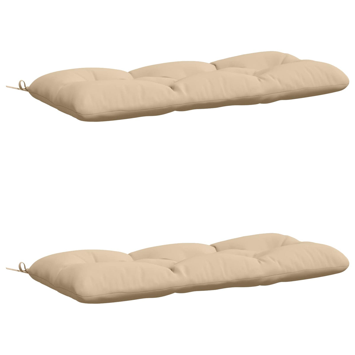 Vidaxl 2-delige bankkussens vianen 100% polyester crèmekleurig