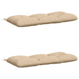 Vidaxl 2-delige bankkussens vianen 100% polyester crèmekleurig