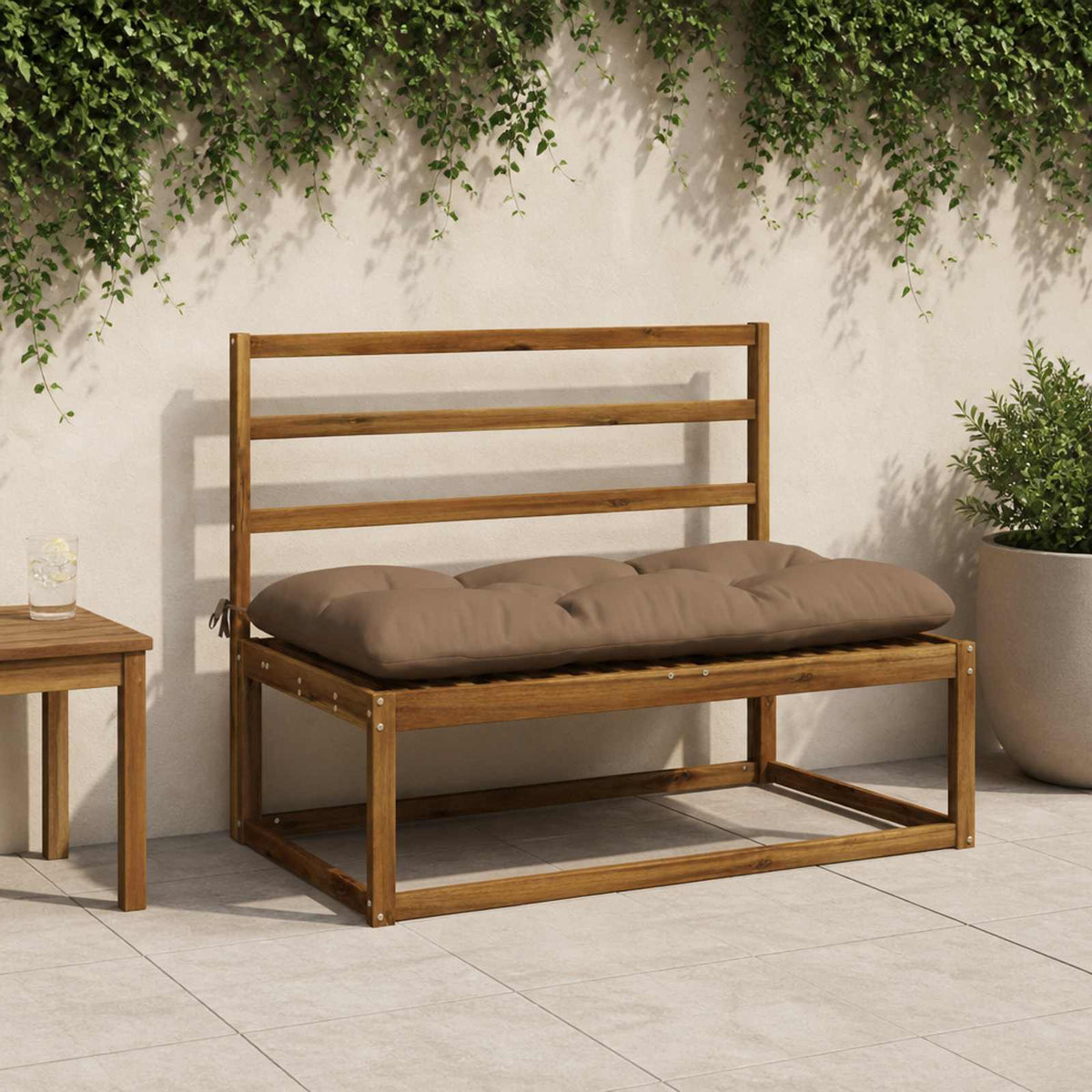Vidaxl bankkussen vianen 100% polyester taupe 100 x 60 x 12 cm