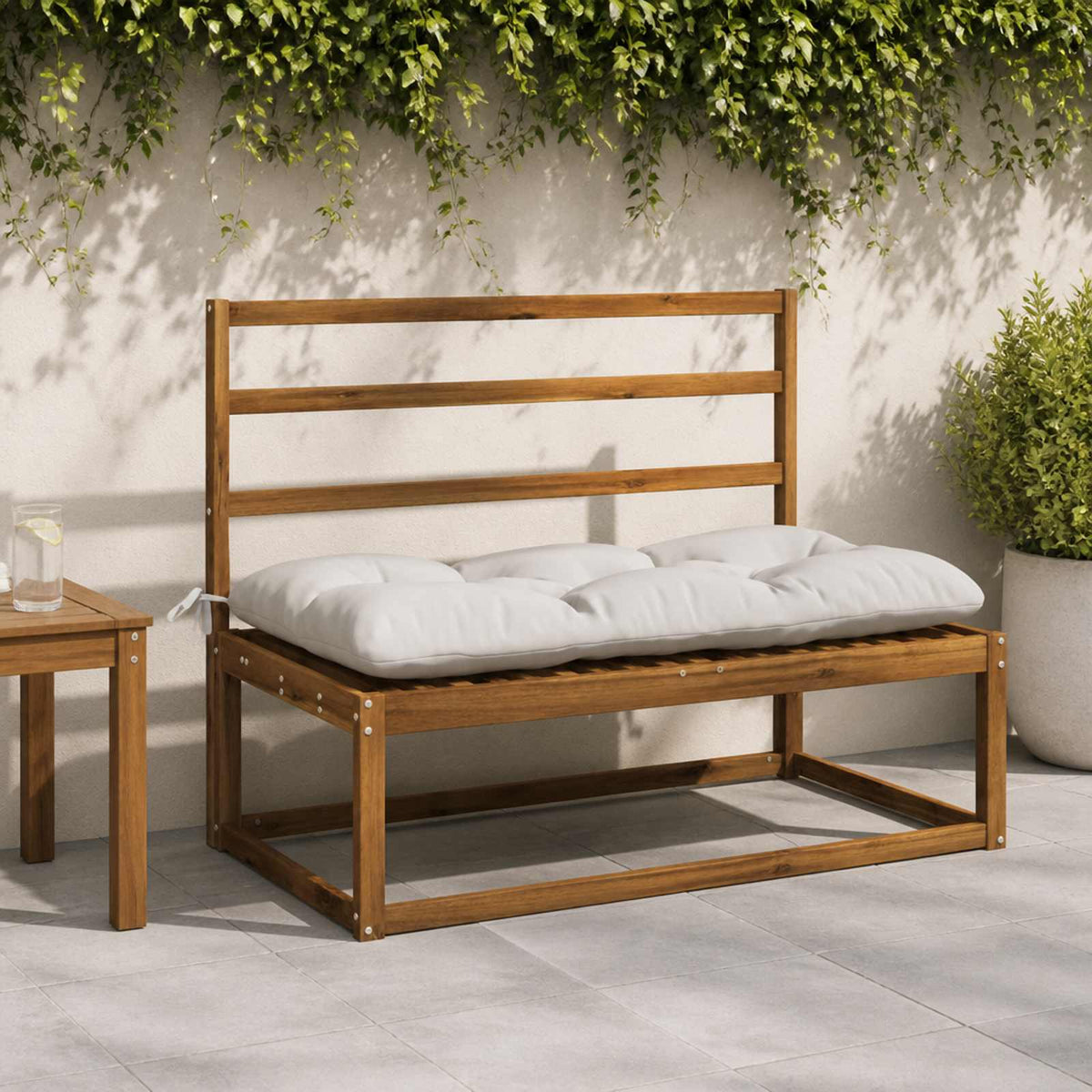 Vidaxl 2-delige bankkussens vianen 100% polyester wit 100 x 60 x 12 cm