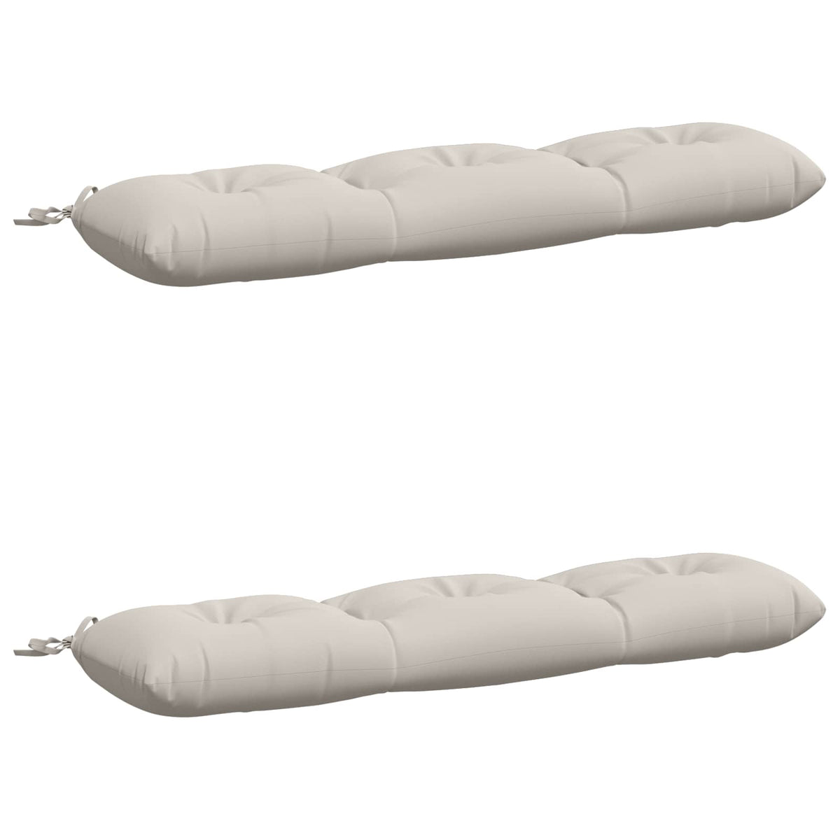 Vidaxl 2-delige bankkussens vianen 100% polyester wit 130 x 30 x 12 cm