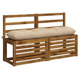 Vidaxl bankkussen vianen 100% polyester crèmekleurig 130 x 30 x 12 cm