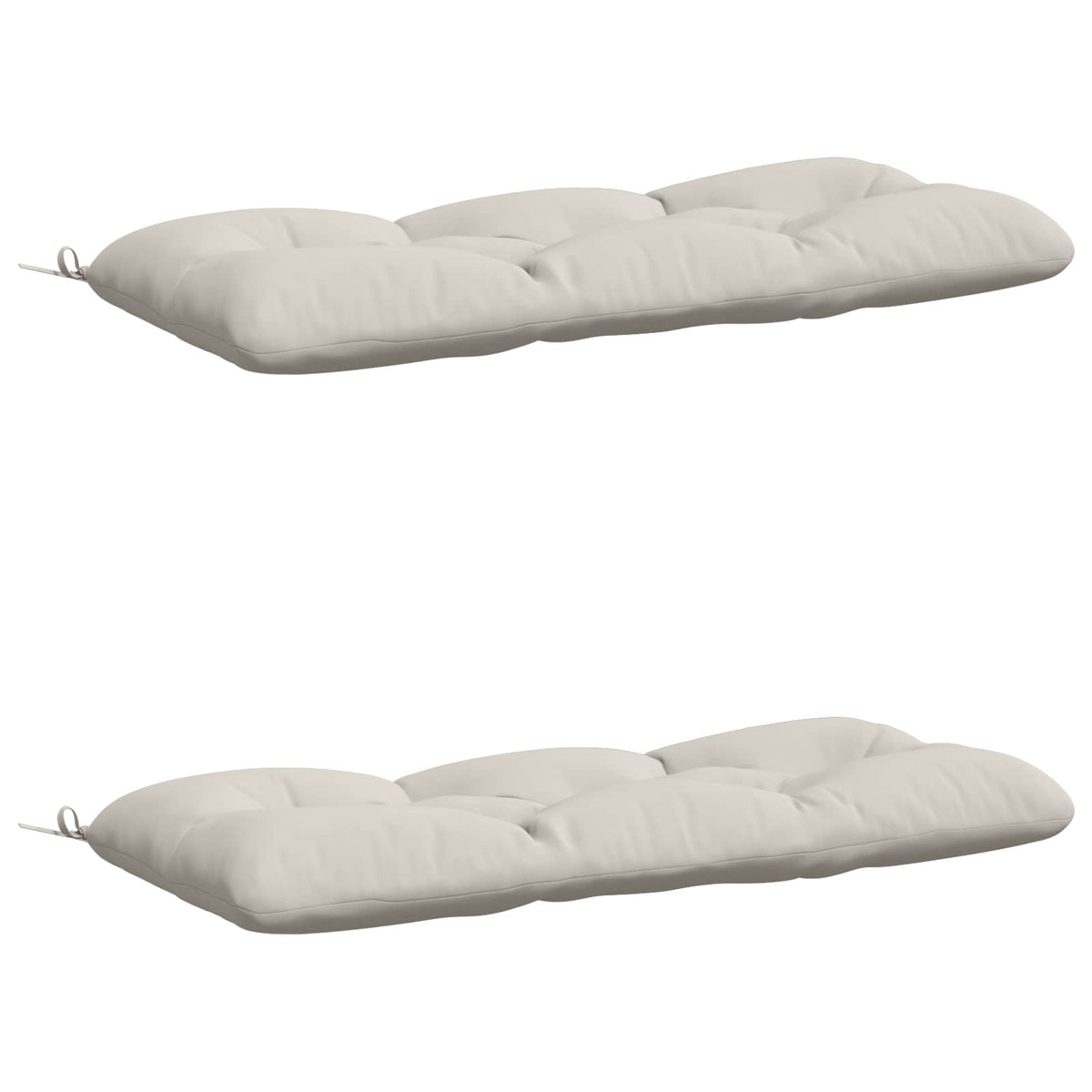 Vidaxl 2-delige bankkussens vianen 100% polyester wit 130 x 50 x 12 cm