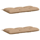 Vidaxl 2-delige bankkussens vianen 100% polyester zand