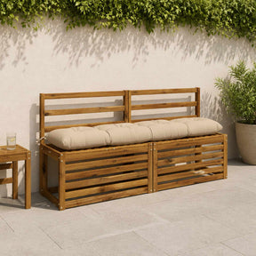 Vidaxl bankkussen vianen 100% polyester crèmekleurig 150 x 30 x 12 cm
