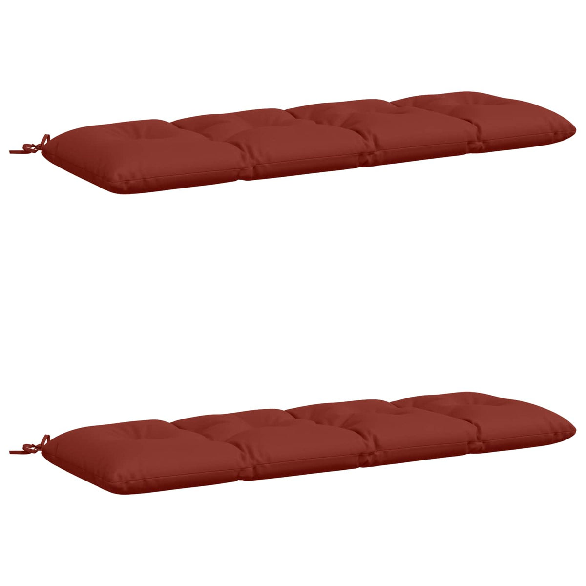 Vidaxl 2-delige bankkussens vianen 100% polyester rood