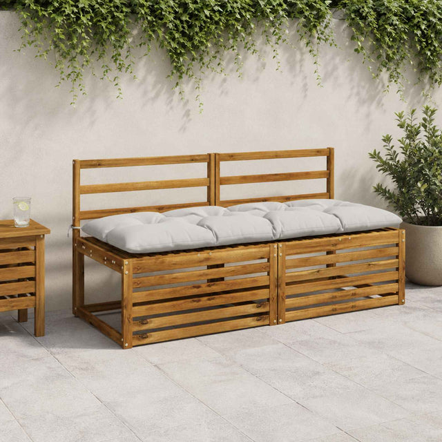 Vidaxl 2-delige bankkussens vianen 100% polyester wit 150 x 60 x 12 cm