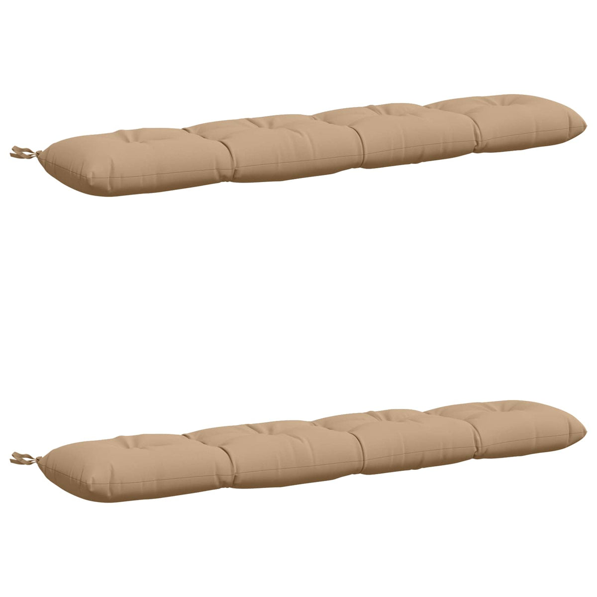 Vidaxl 2-delige bankkussens vianen 100% polyester zand