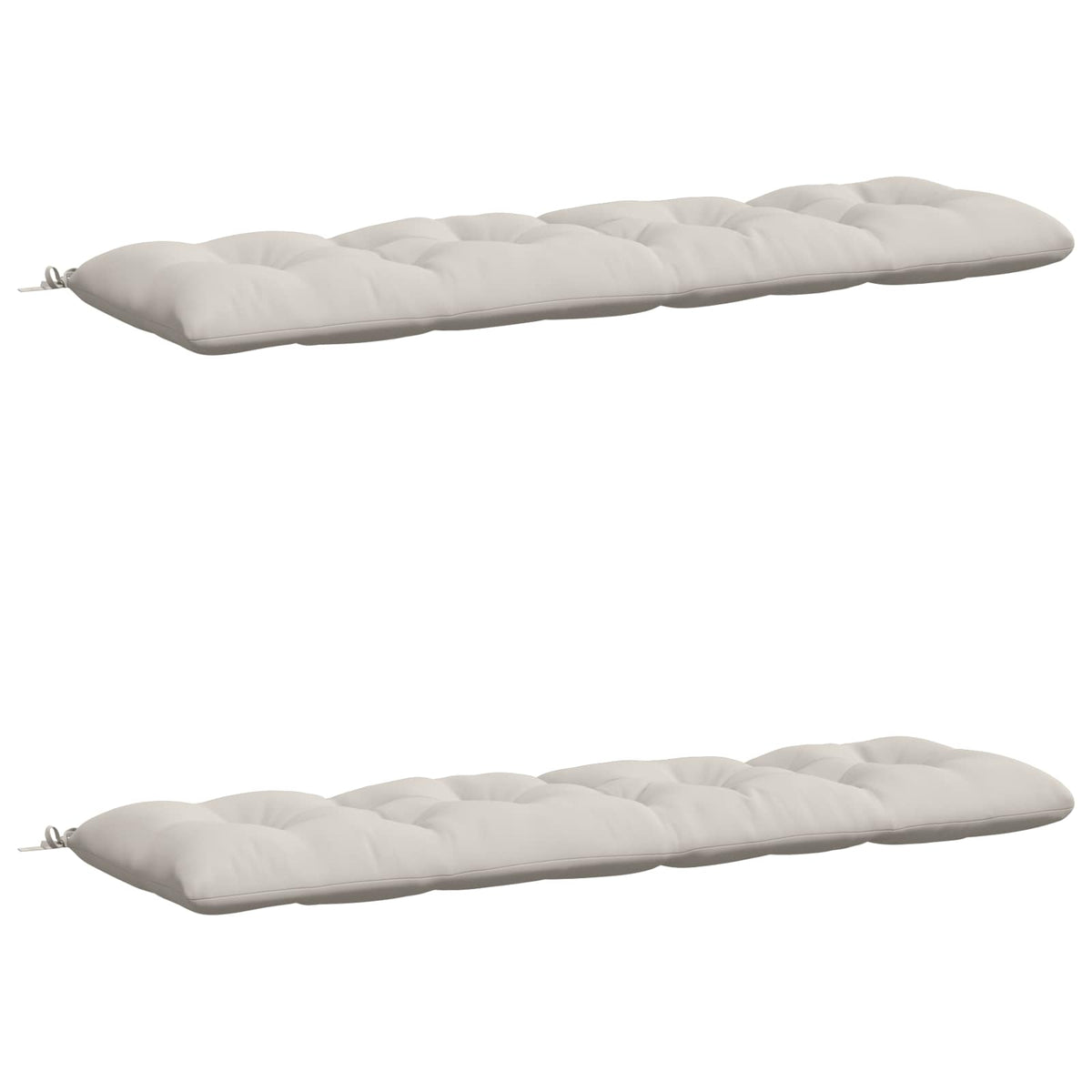 Vidaxl 2-delige bankkussens vianen 100% polyester wit 160 x 50 x 12 cm