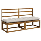 Vidaxl 2-delige bankkussens vianen 100% polyester wit 160 x 50 x 12 cm