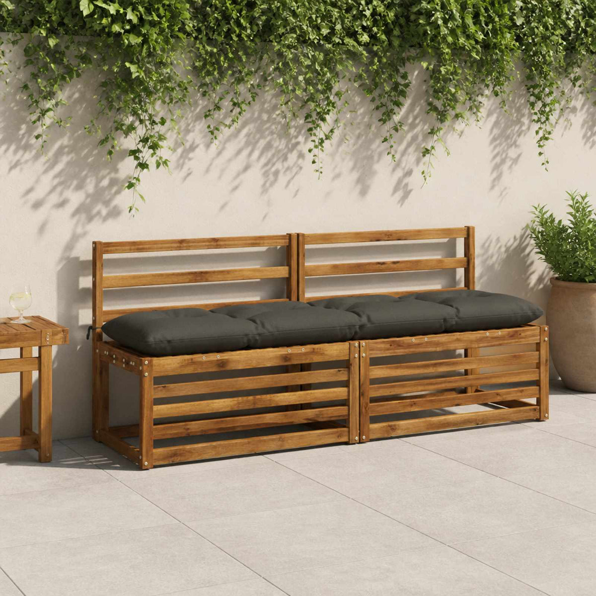 Vidaxl bankkussen vianen 100% polyester antraciet 160 x 40 x 12 cm
