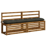 Vidaxl bankkussen vianen 100% polyester antraciet 180 x 30 x 12 cm