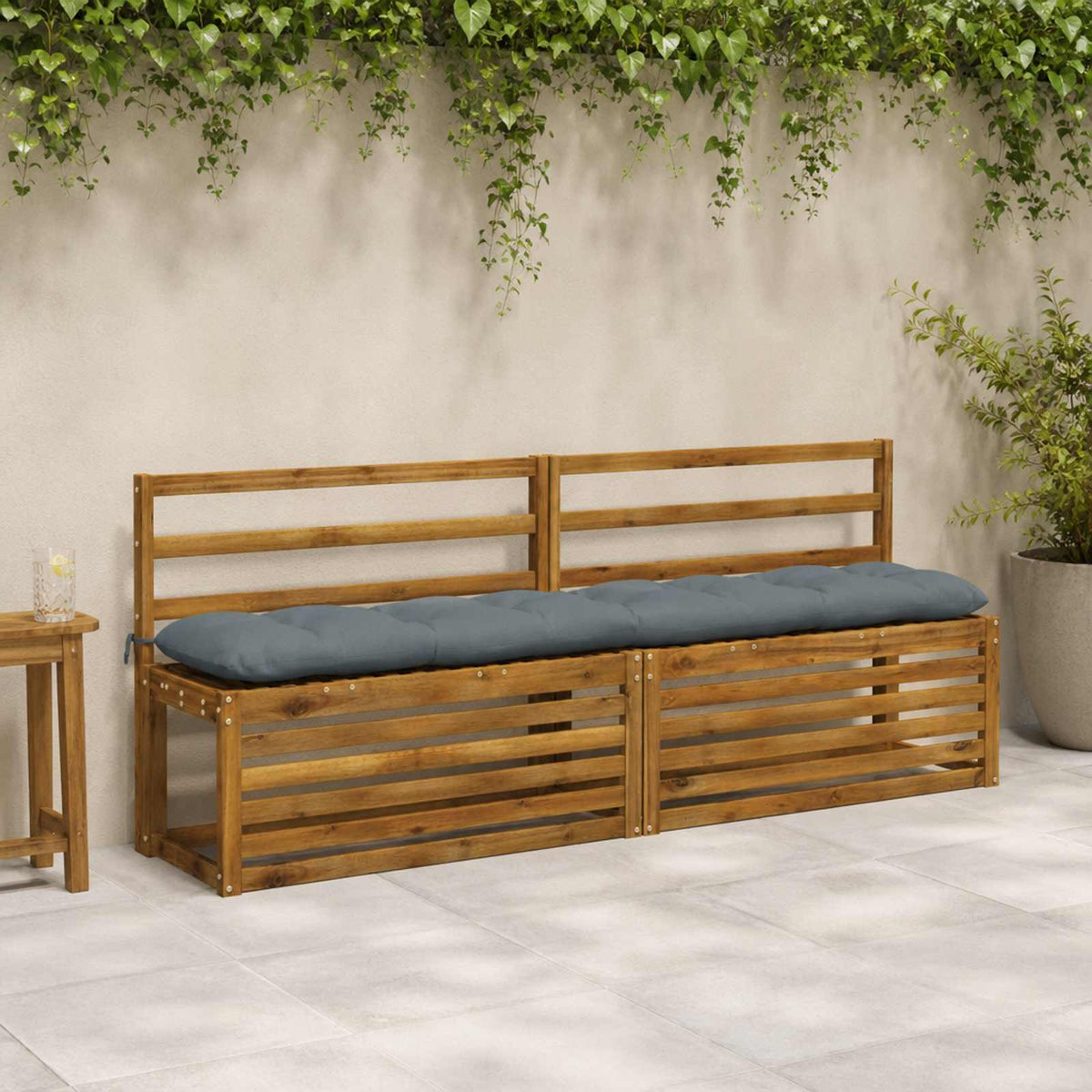 Vidaxl bankkussen vianen 100% polyester blauw 200 x 30 x 12 cm