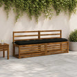 Vidaxl bankkussen vianen 100% polyester zwart 200 x 30 x 12 cm
