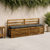 Vidaxl bankkussen vianen 100% polyester antraciet 190 x 30 x 12 cm