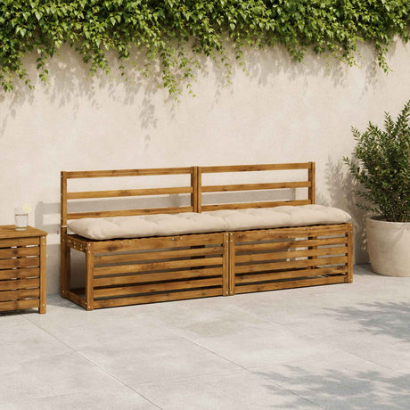 Vidaxl bankkussen vianen 100% polyester crèmekleurig 200 x 30 x 12 cm