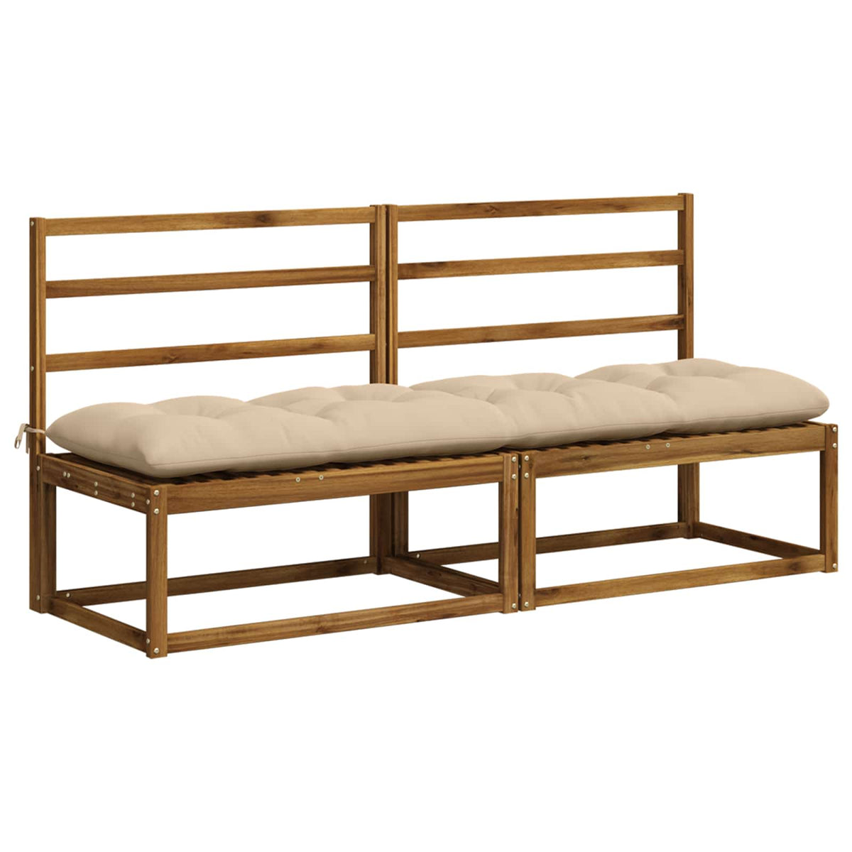 Vidaxl bankkussen vianen 100% polyester crèmekleurig 200 x 50 x 12 cm