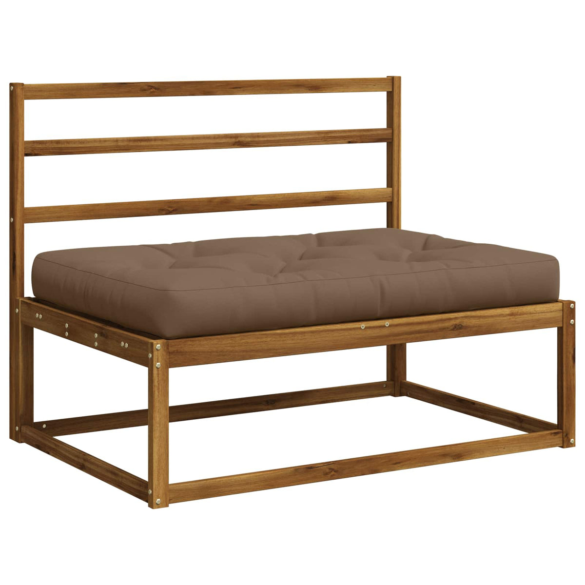 Vidaxl pallet zitkussen vianen 100% polyester taupe 120 x 80 x 12 cm