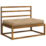 Vidaxl pallet zitkussen vianen 100% polyester zand 120 x 80 x 12 cm