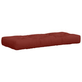 Vidaxl pallet zitkussen vianen 100% polyester rood 120 x 50 x 12 cm