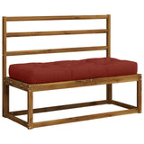Vidaxl pallet zitkussen vianen 100% polyester rood 120 x 50 x 12 cm