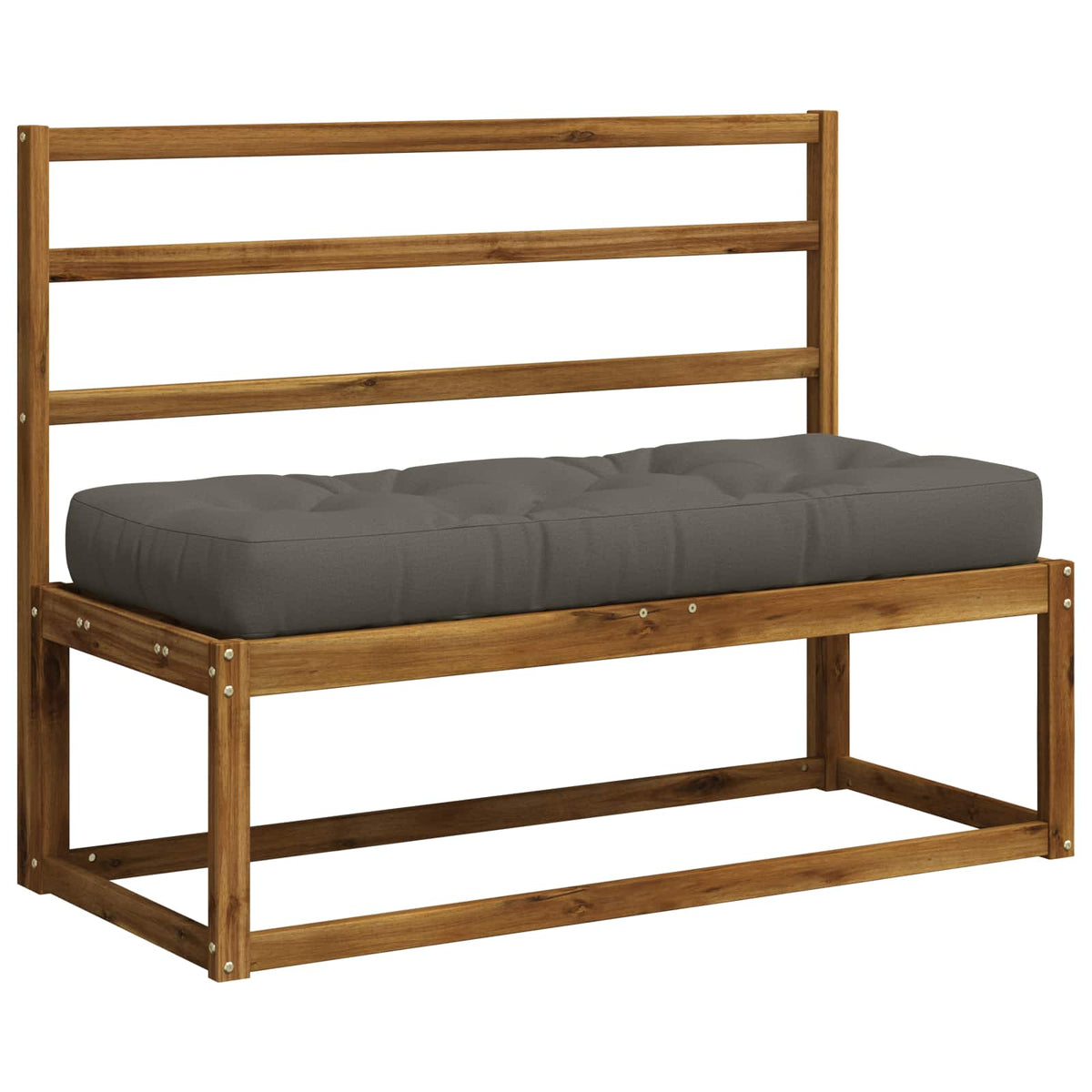 Vidaxl pallet zitkussen vianen 100% polyester grijs 120 x 50 x 12 cm