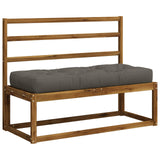 Vidaxl pallet zitkussen vianen 100% polyester grijs 120 x 50 x 12 cm