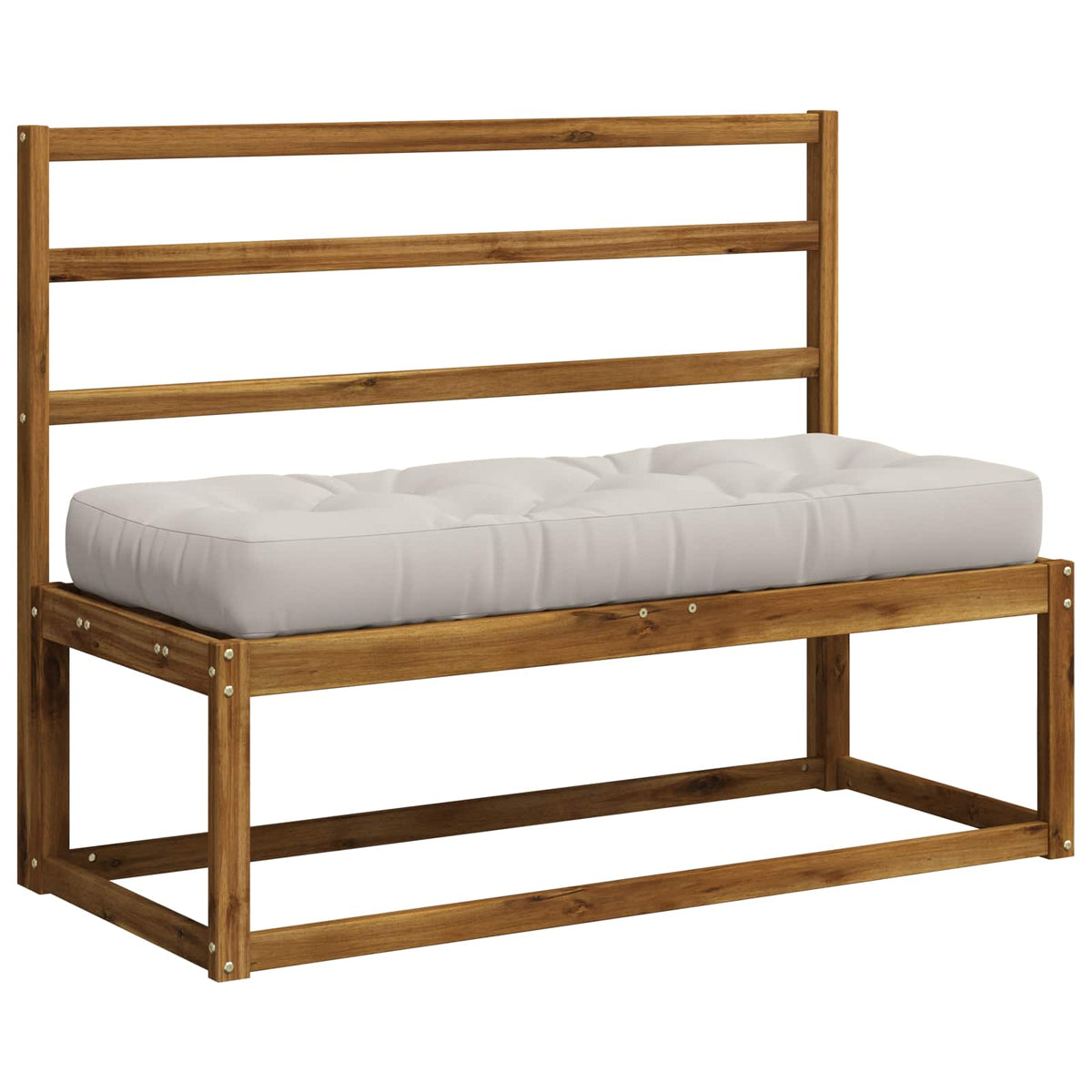 Vidaxl pallet zitkussen vianen 100% polyester wit 120 x 40 x 12 cm